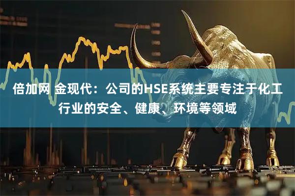 倍加网 金现代：公司的HSE系统主要专注于化工行业的安全、健康、环境等领域