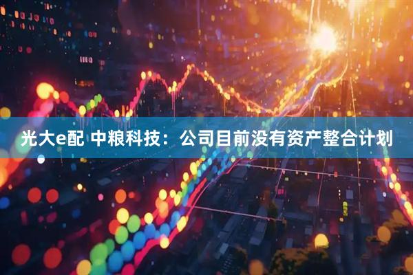 光大e配 中粮科技：公司目前没有资产整合计划