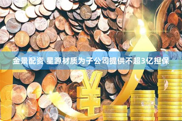 金景配资 星源材质为子公司提供不超3亿担保