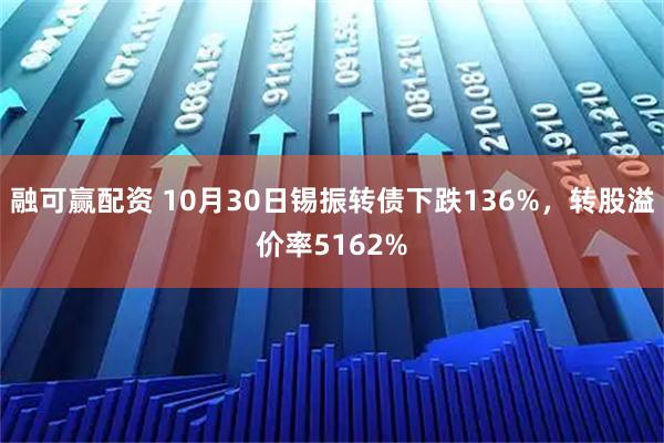 融可赢配资 10月30日锡振转债下跌136%，转股溢价率5162%